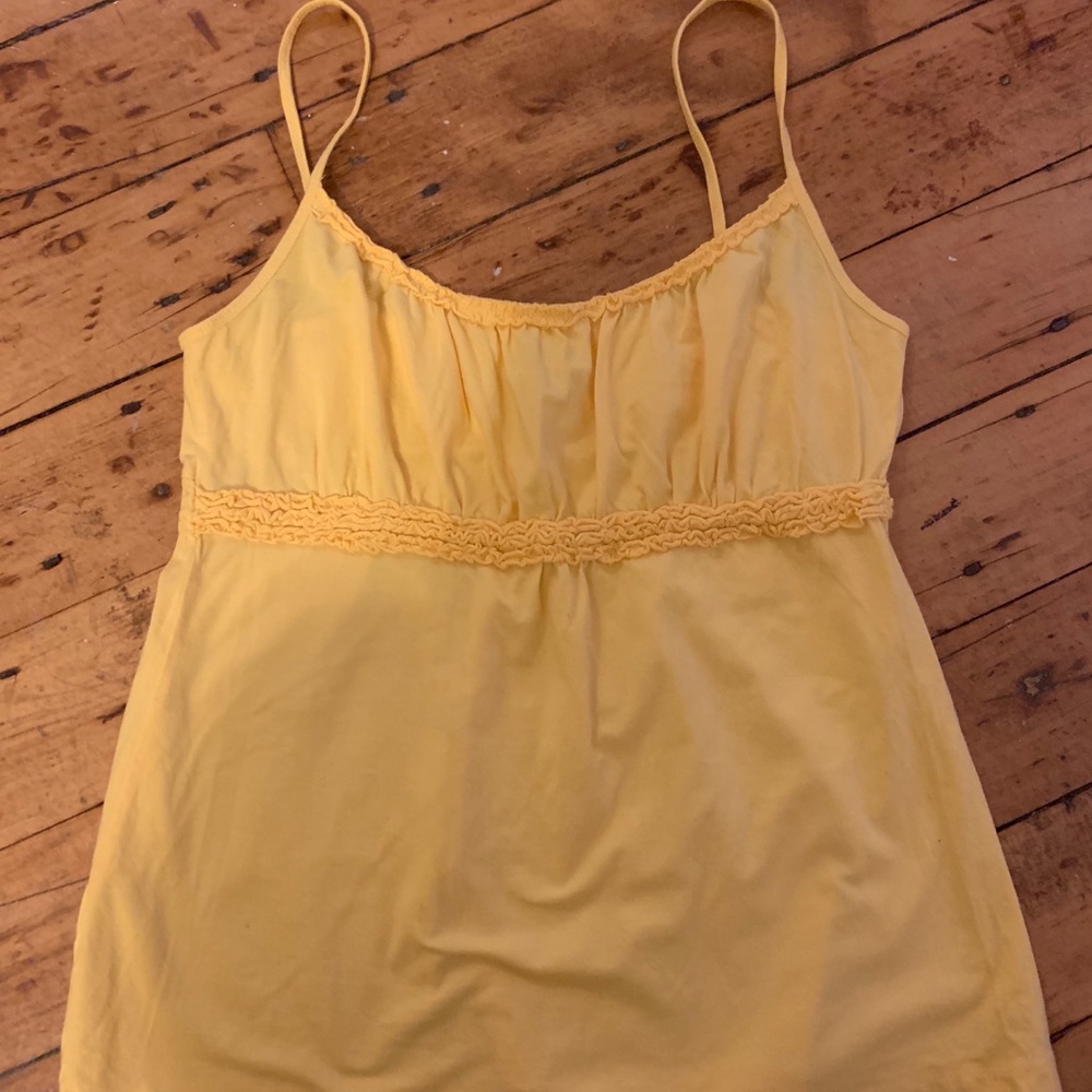 LOFT Spaghetti Strap Yellow Top